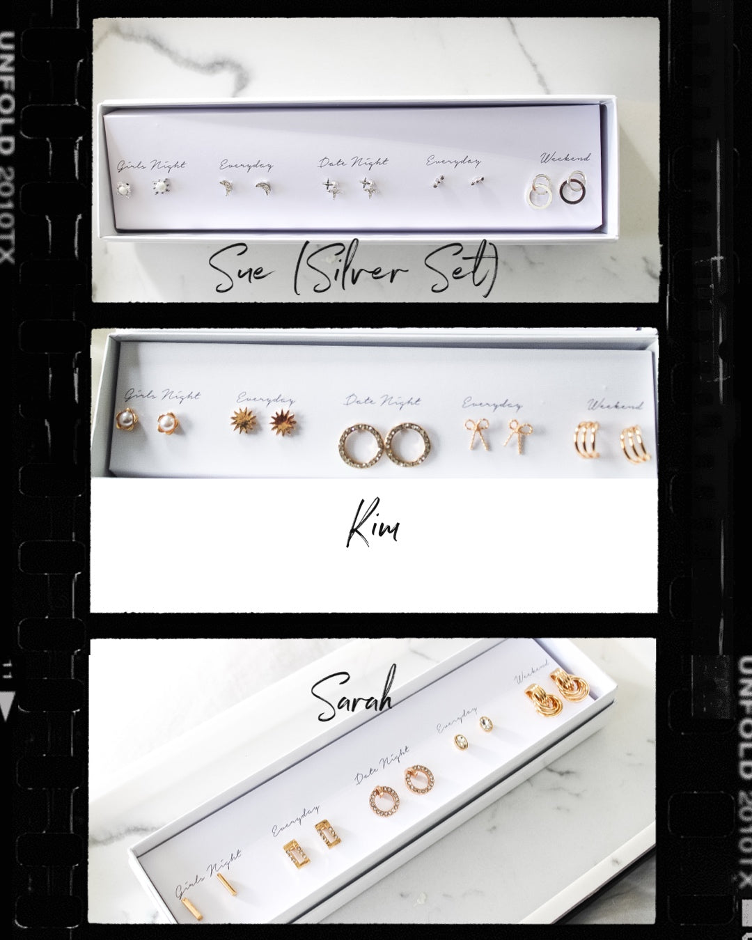 5 Stud Earrings Sets