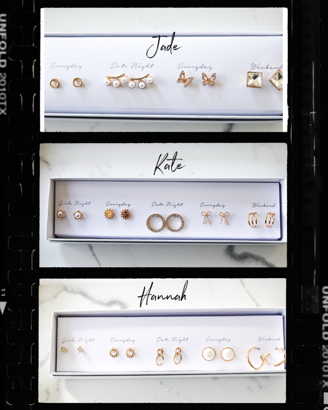 5 Stud Earrings Sets